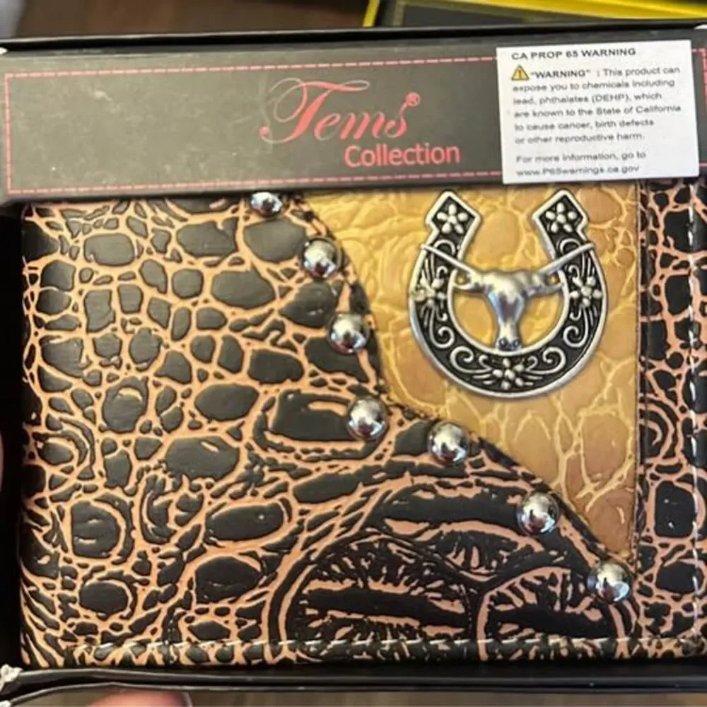 Brand New Neela & Tems Collections Leather / Embroidered Western Wallets